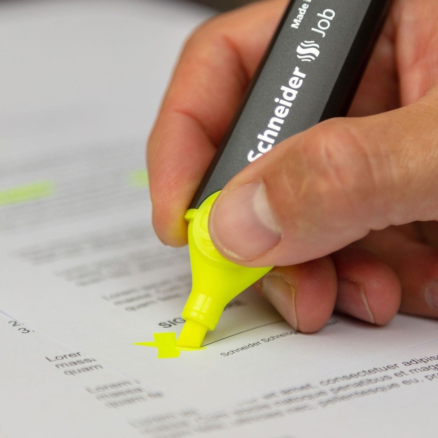 8 Surligneurs Schneider Job Original – Pointe Taillée 1–5 mm - Librairie Oxford City