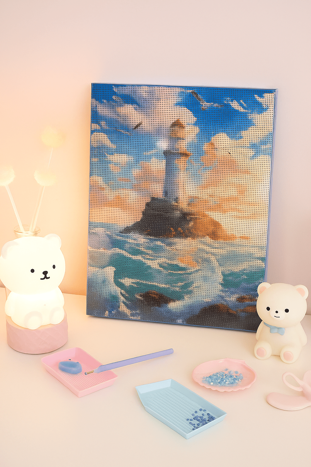 ✨🖼️ Diamond Painting Paysages de Rêve – Décors Nature & Mer 🌻🌅 - Librairie Oxford City