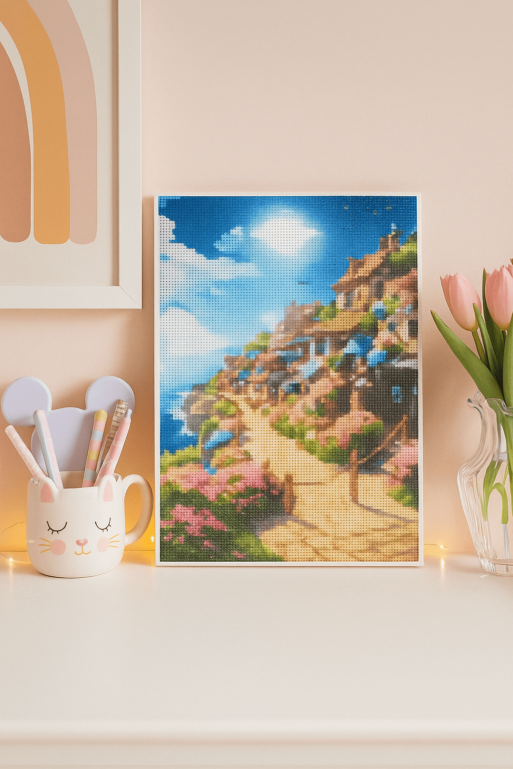 ✨🖼️ Diamond Painting Paysages de Rêve – Décors Nature & Mer 🌻🌅 - Librairie Oxford City