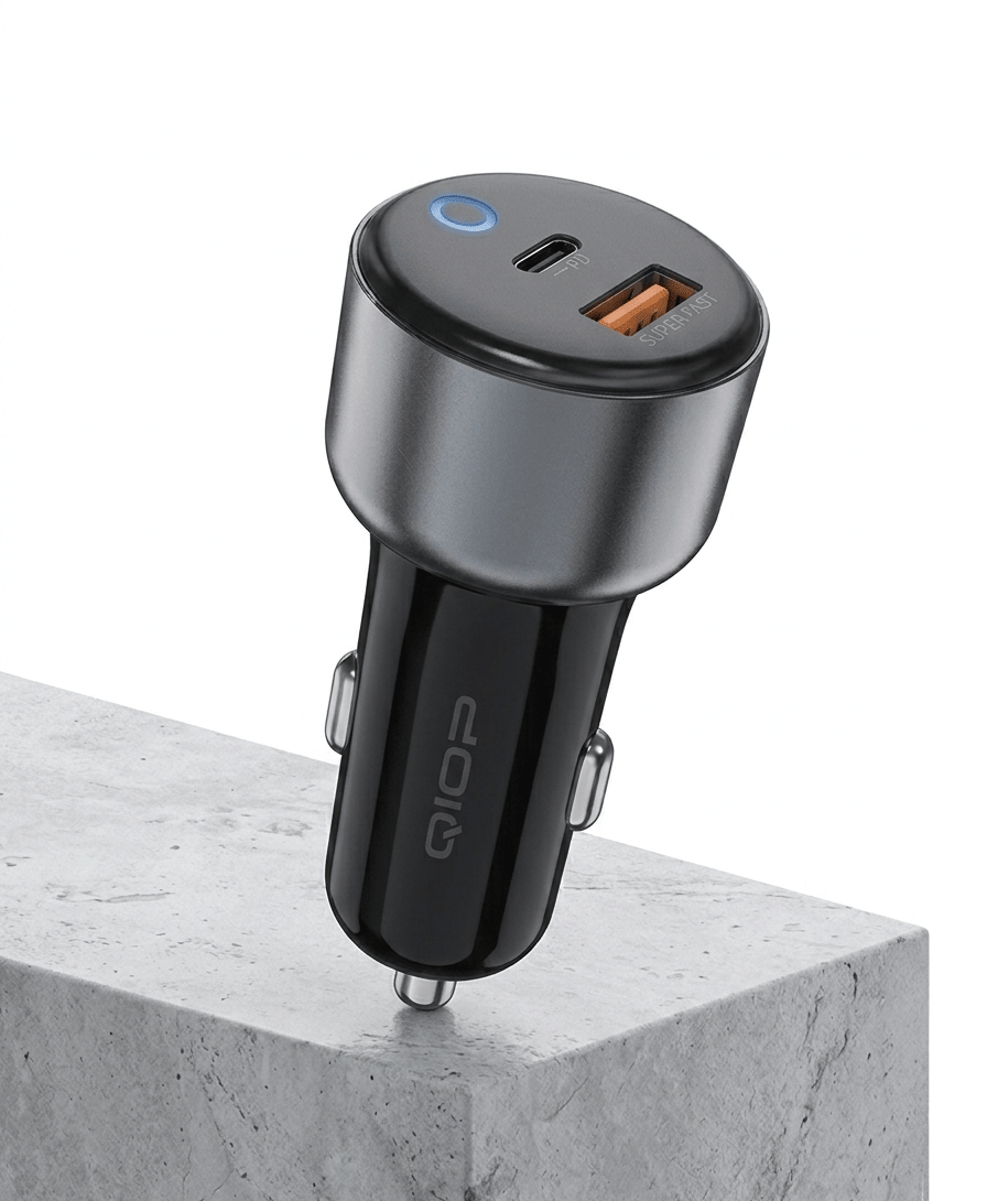 Qiop Chargeur de voiture 55w USB - A + USB - C - Librairie Oxford City