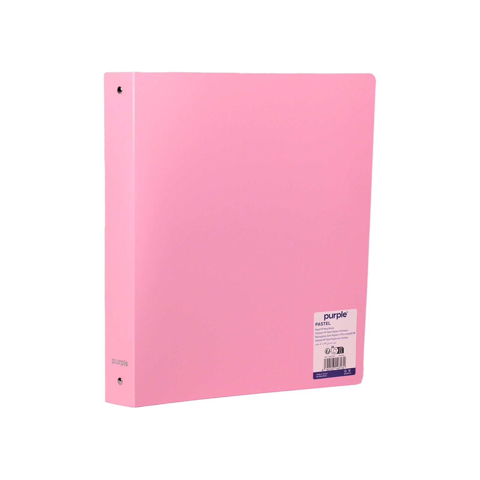 Classeur PP rigide Purple Pastel A4 30mm mauve