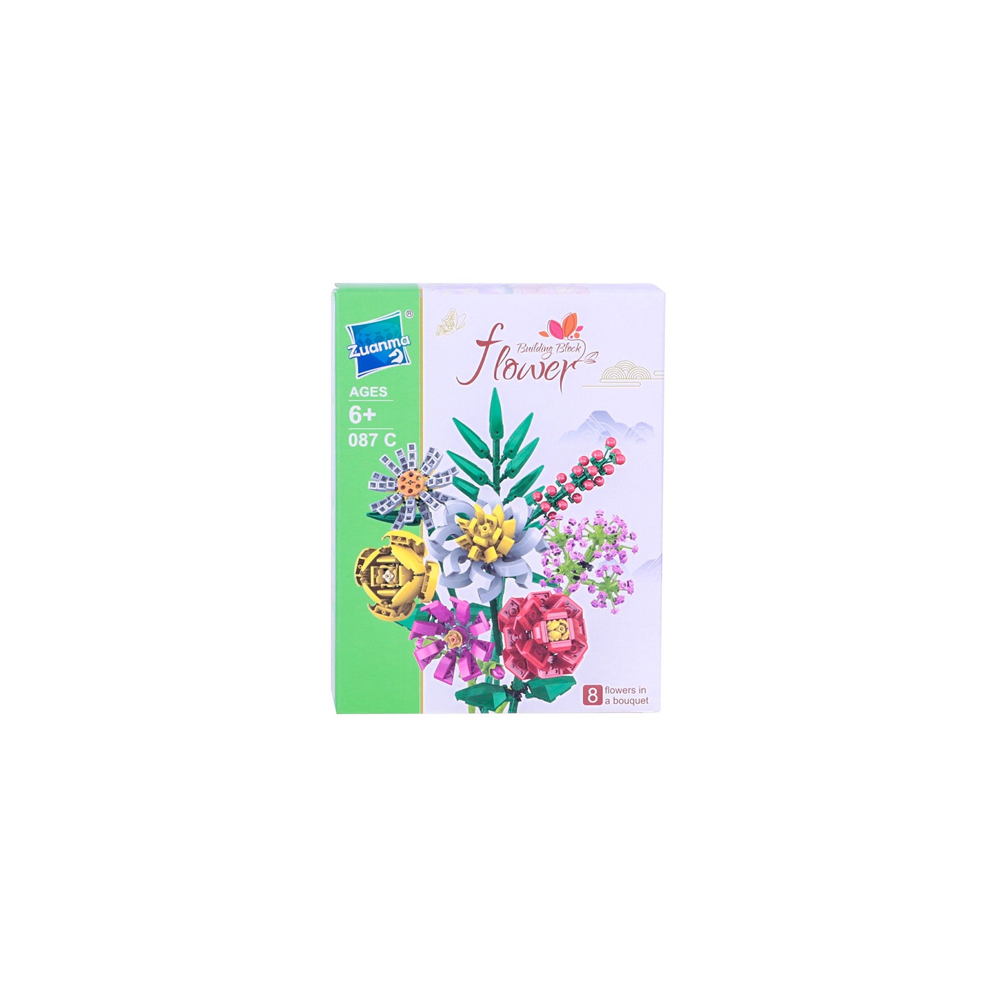 Orchidée en Briques – Flower Building Block Zuanma (Réf. 087B / 087D) - Librairie Oxford City