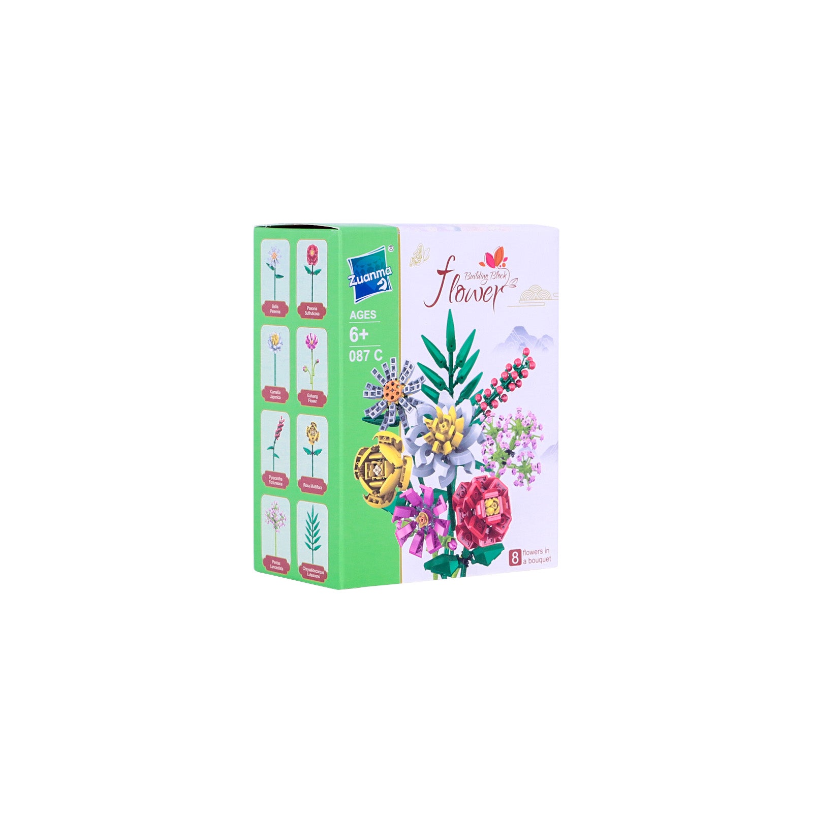 Orchidée en Briques – Flower Building Block Zuanma (Réf. 087B / 087D) - Librairie Oxford City