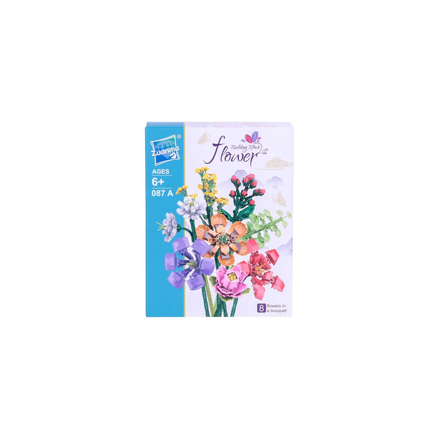Orchidée en Briques – Flower Building Block Zuanma (Réf. 087B / 087D) - Librairie Oxford City