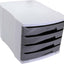 Bloc Tiroirs de Rangement 4 Niveaux – Multicolore / Bleu / Gris - Librairie Oxford City
