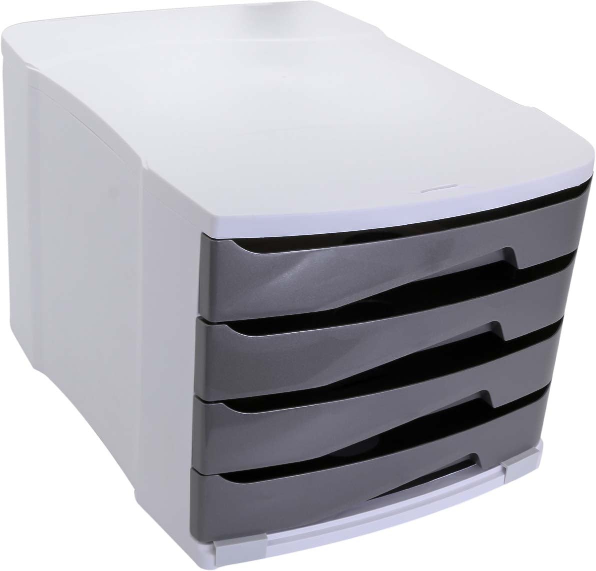 Bloc Tiroirs de Rangement 4 Niveaux – Multicolore / Bleu / Gris - Librairie Oxford City
