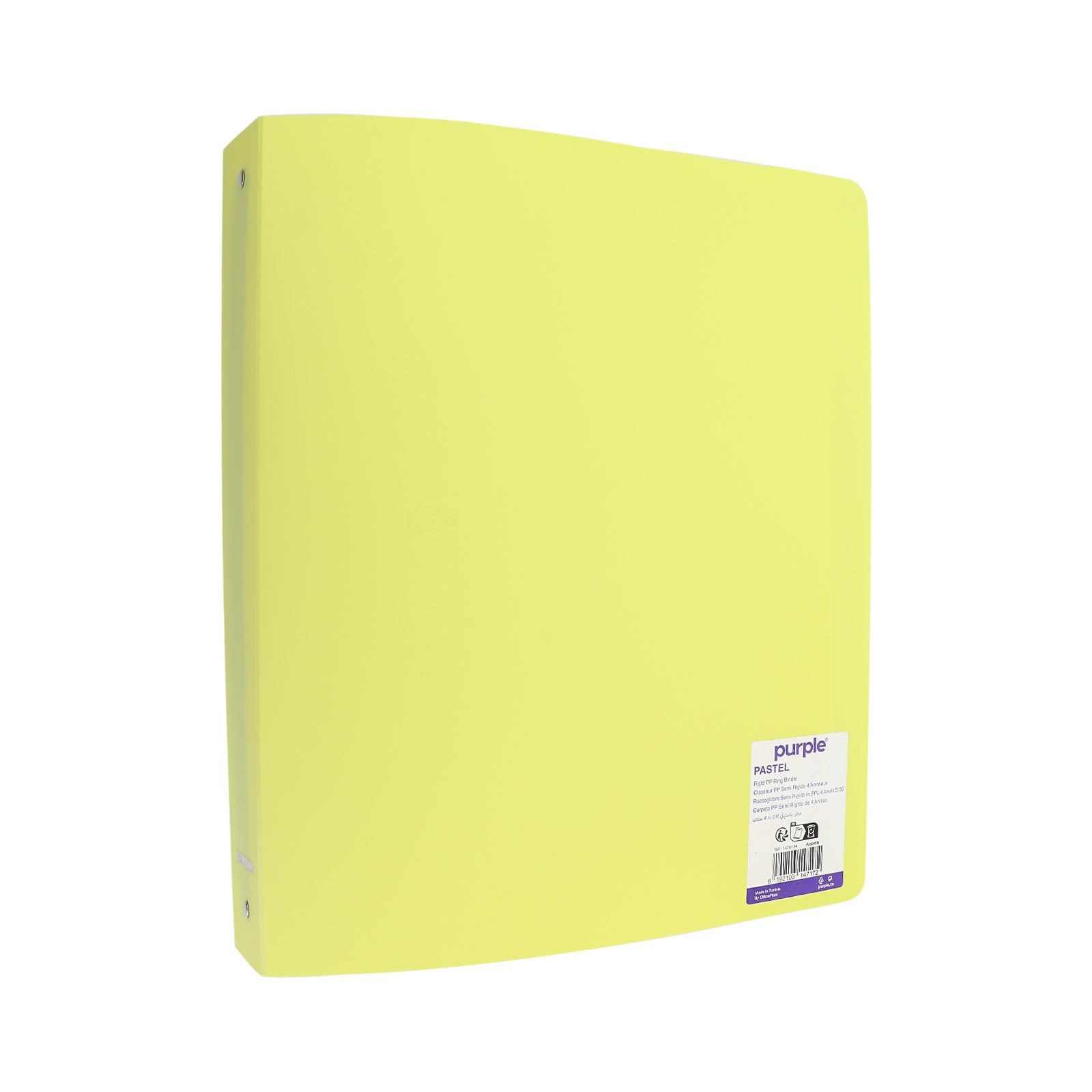 Classeur 4 Anneaux A4 Pastel – Purple (26x32 cm, PP Semi - Rigide) - Librairie Oxford City