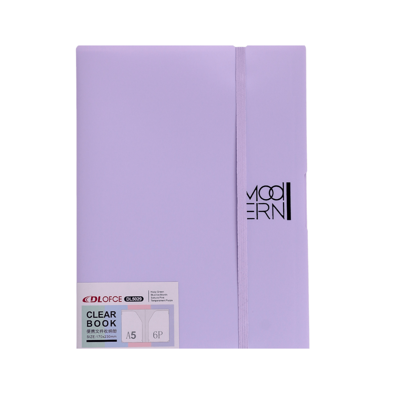 Chemise à Coin Clear Book A5 12 Positions — Vert / Rose / Violet - Librairie Oxford City