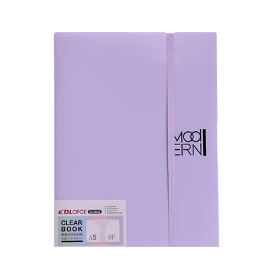 Chemise à Coin Clear Book A5 12 Positions — Vert / Rose / Violet - Librairie Oxford City