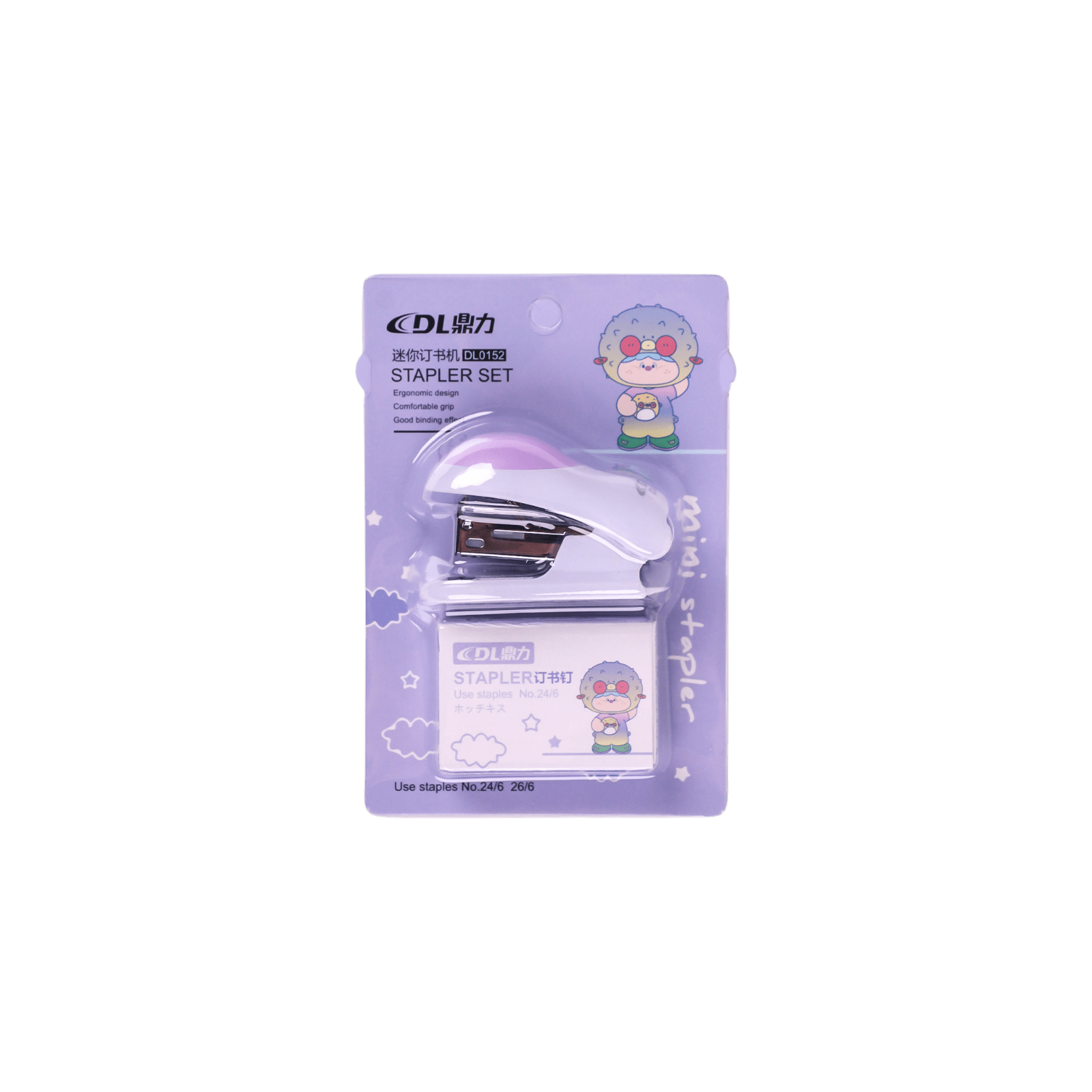 Mini Agrafeuse Kawaii avec Agrafes 24/6 – Set DL0152 - Librairie Oxford City