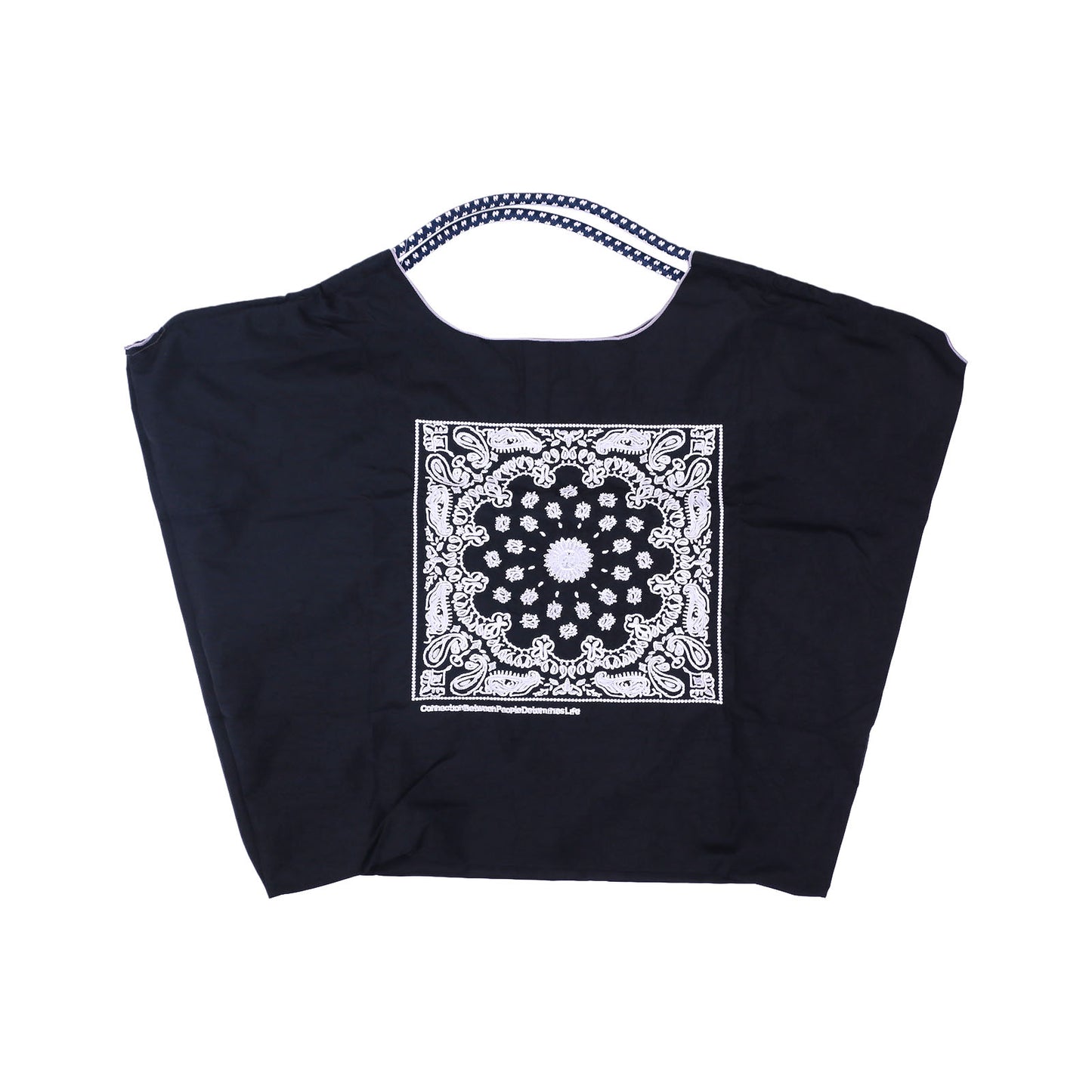 Tote Bag Pliable Ball & Chain | Sac Réutilisable Brodé | Polyester Épais | Poche Intérieure | 60×40 cm - Librairie Oxford City