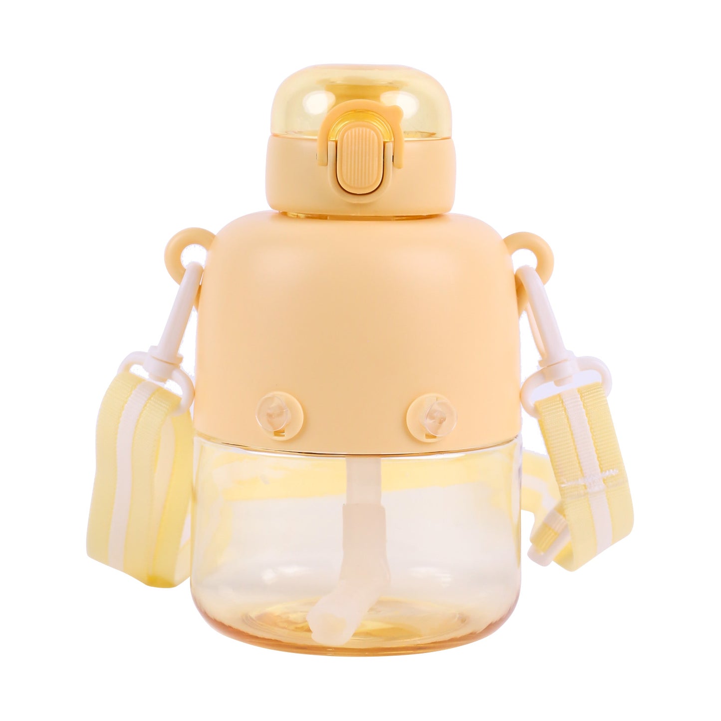 Gourde Enfant Robot avec Charm 16cm - Paille & Bandoulière