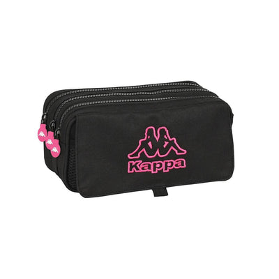 Trousse Kappa 3 Compartiments — Noir & Rose - Librairie Oxford City