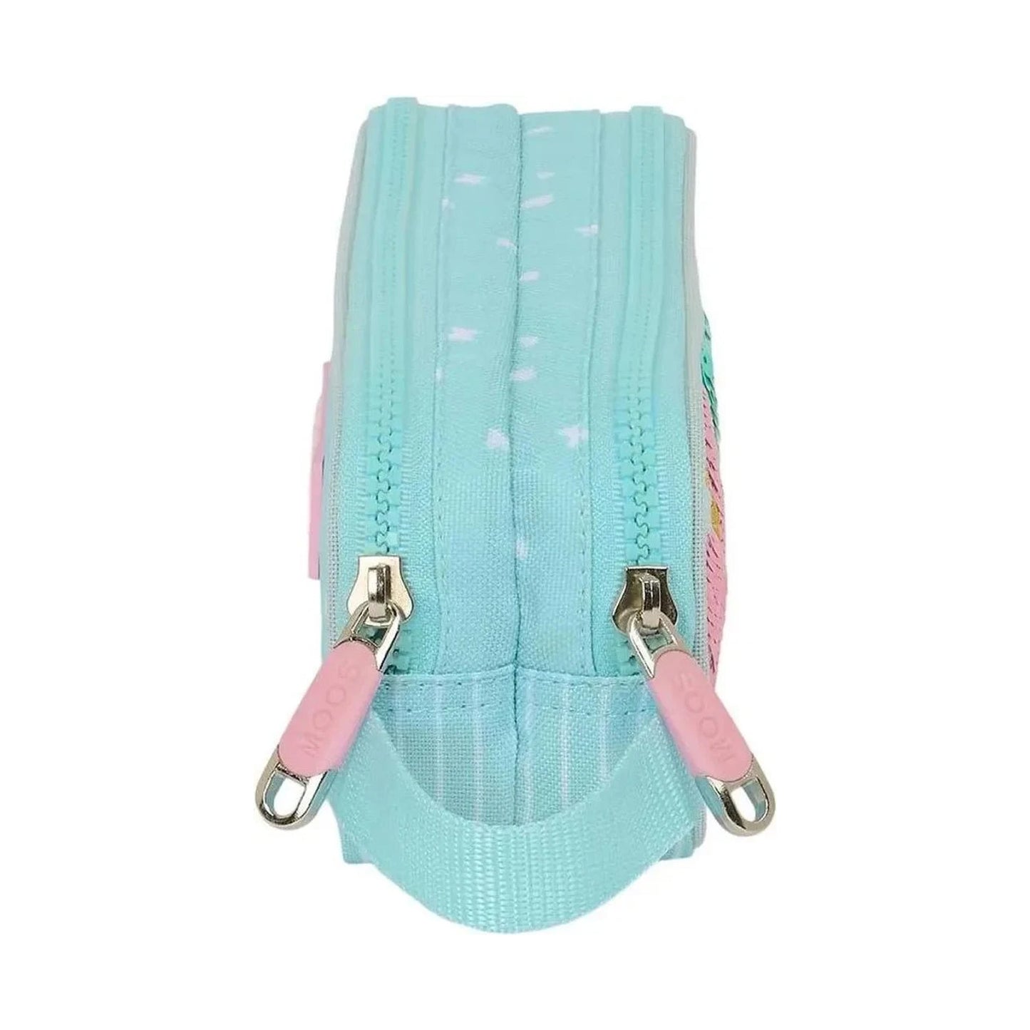 Trousse Joumma Bags Butterfly 2 Zips — Turquoise & Rose - Librairie Oxford City
