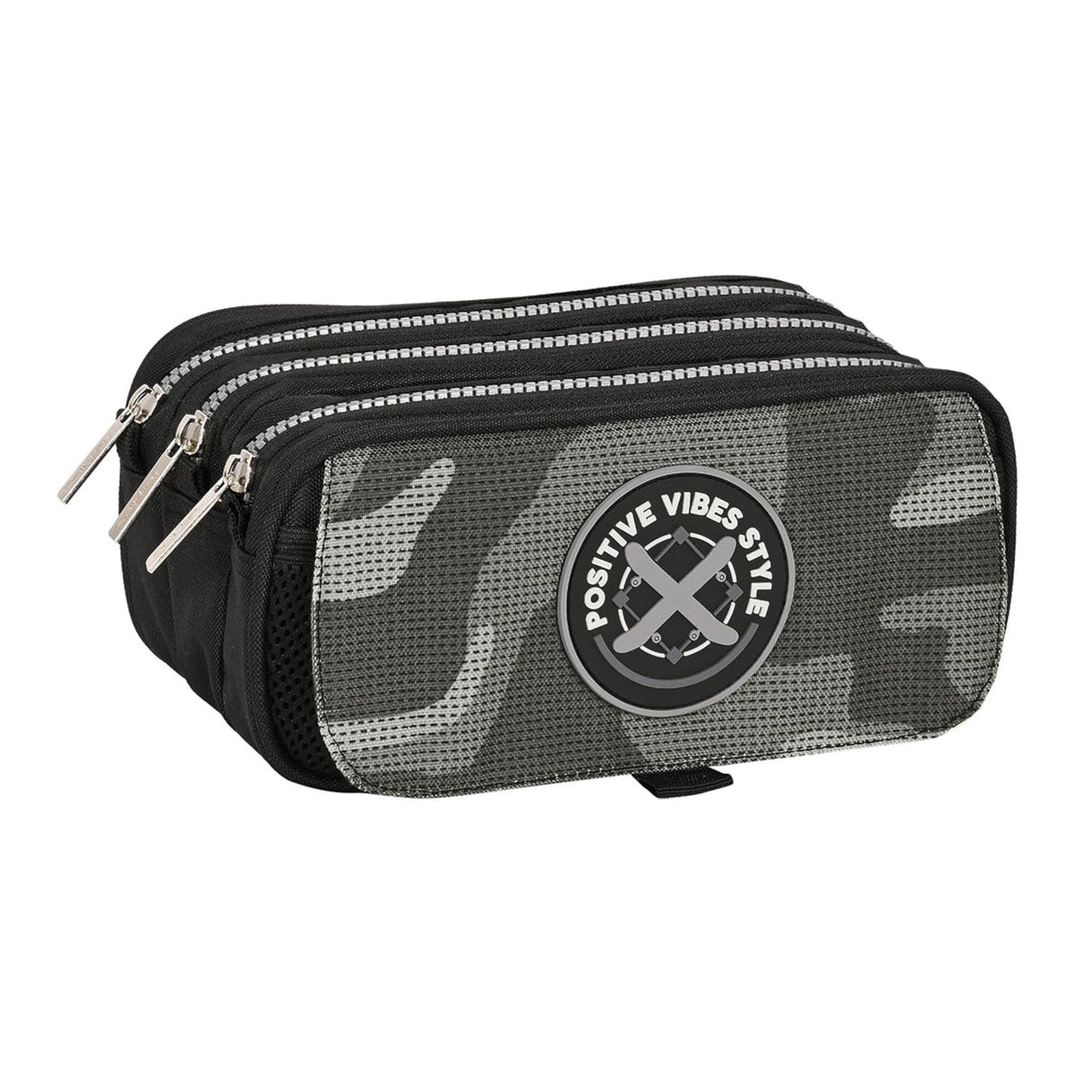 Trousse Safta 3 Compartiments Stone — Motif Camouflage - Librairie Oxford City