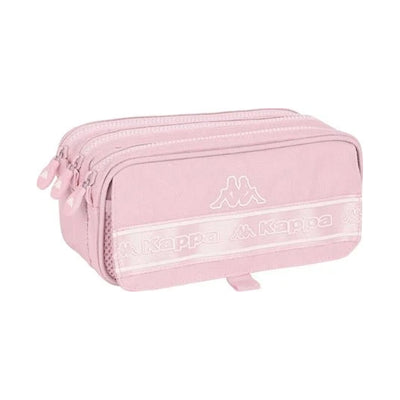 Trousse Kappa 3 Compartiments — Rose - Librairie Oxford City