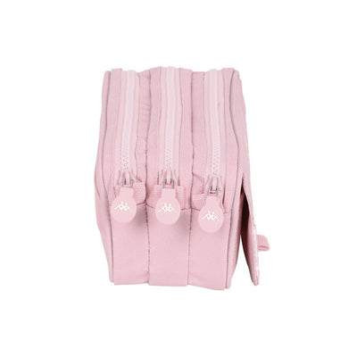 Trousse Kappa 3 Compartiments — Rose - Librairie Oxford City