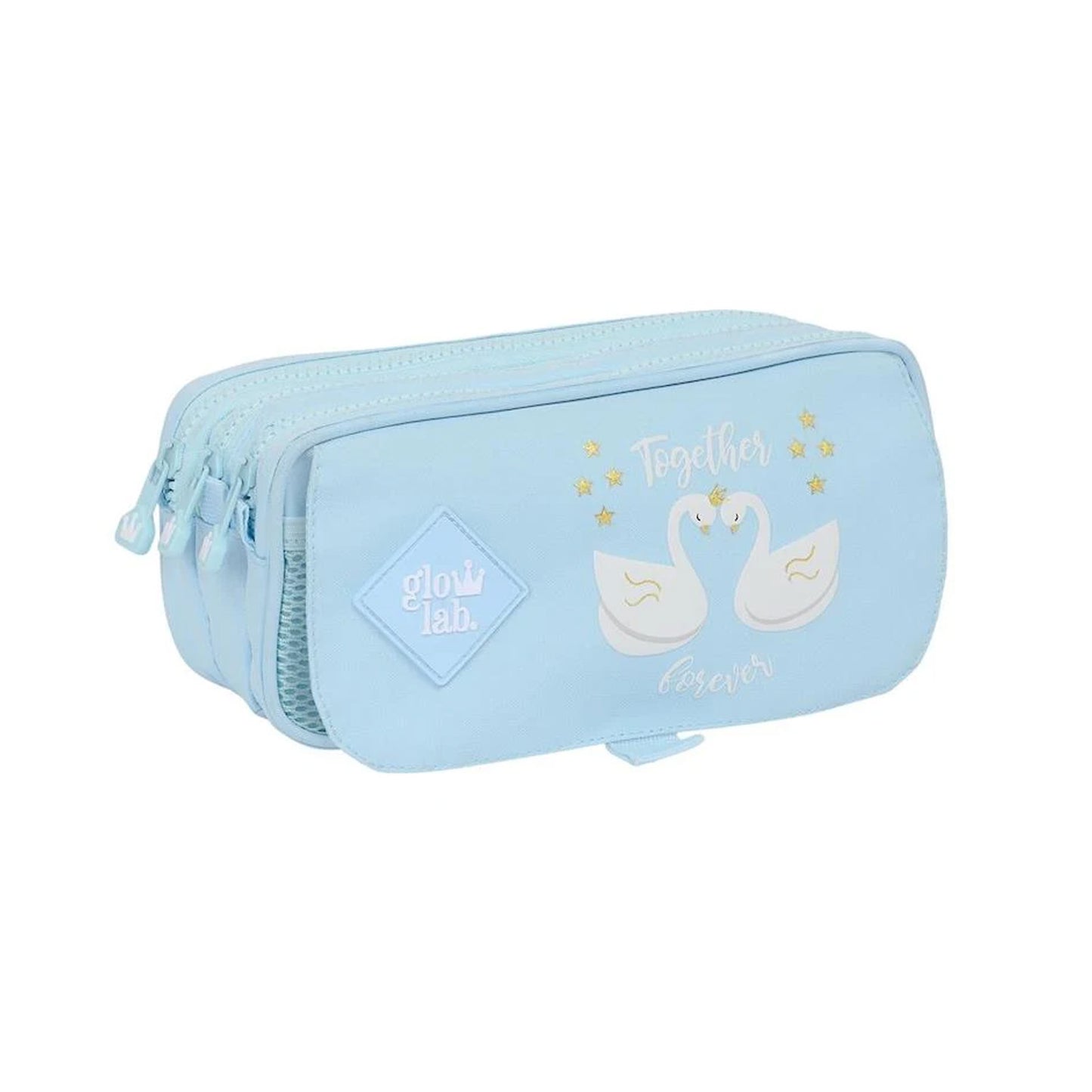 Trousse Safta Glowlab 3 Compartiments — Bleu & Jaune - Librairie Oxford City