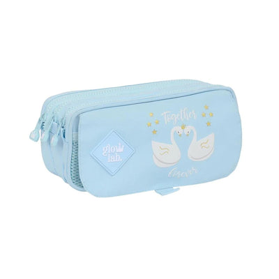Trousse Safta Glowlab 3 Compartiments — Bleu & Jaune - Librairie Oxford City