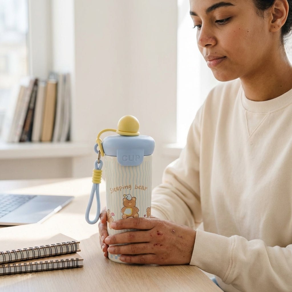 Mug Thermos Inox Kawaii – Tasse Café Isotherme Cute Animals | Oxford City - Librairie Oxford City