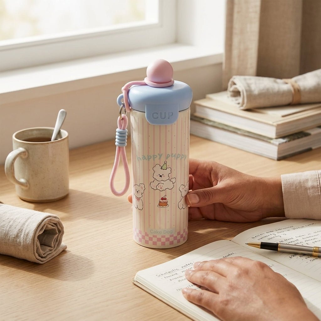 Mug Thermos Inox Kawaii – Tasse Café Isotherme Cute Animals | Oxford City - Librairie Oxford City