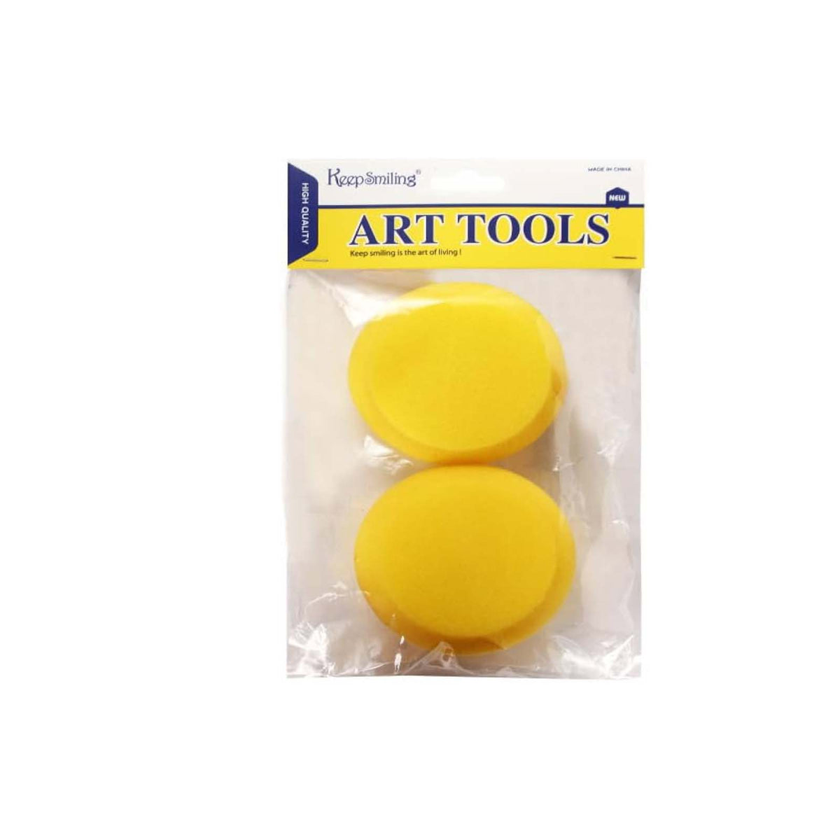 Keep Smiling - Lot de 2 Éponges Rondes pour Peinture - Librairie Oxford City