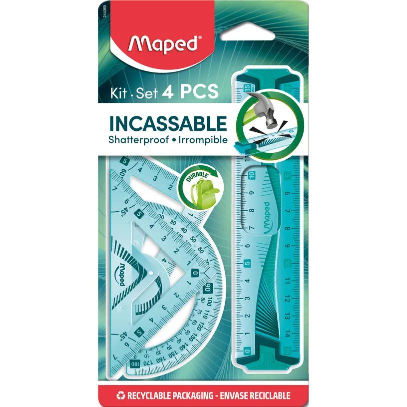 Maped Incassable - Mini kit de traçage 4 pièces - Librairie Oxford City