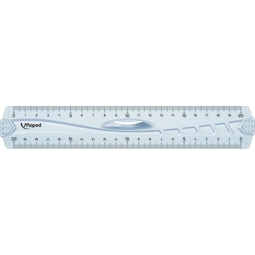 Maped Geometric - Règle double décimètre 20 cm - transparente - Librairie Oxford City