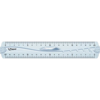 Maped Geometric - Règle double décimètre 20 cm - transparente - Librairie Oxford City