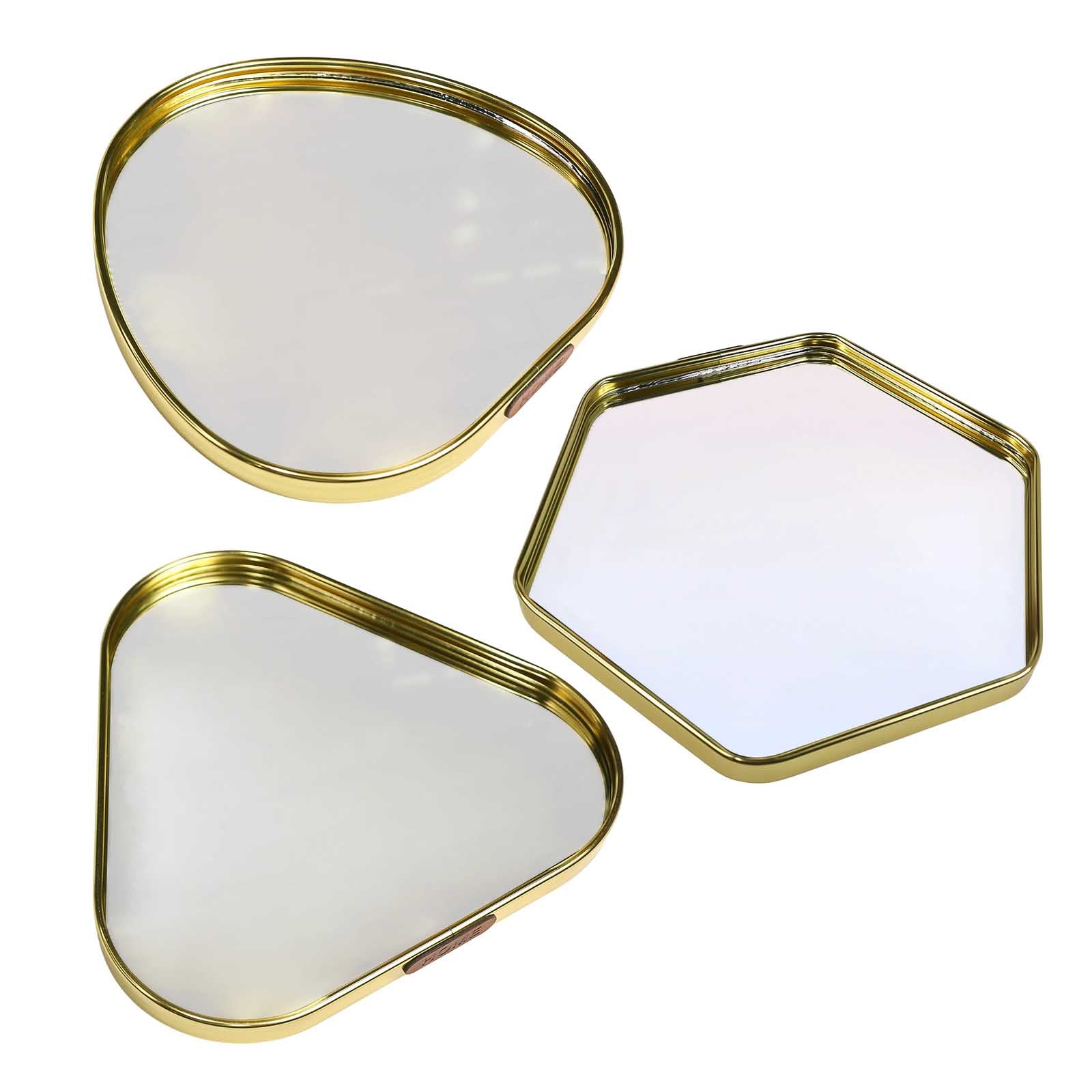Plateau Hexagonal Doré 22x22cm — Accessoires de bureau