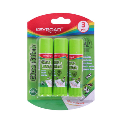 Keyroad - Lot de 3 Bâtons de Colle 15g Non - Toxique - Librairie Oxford City