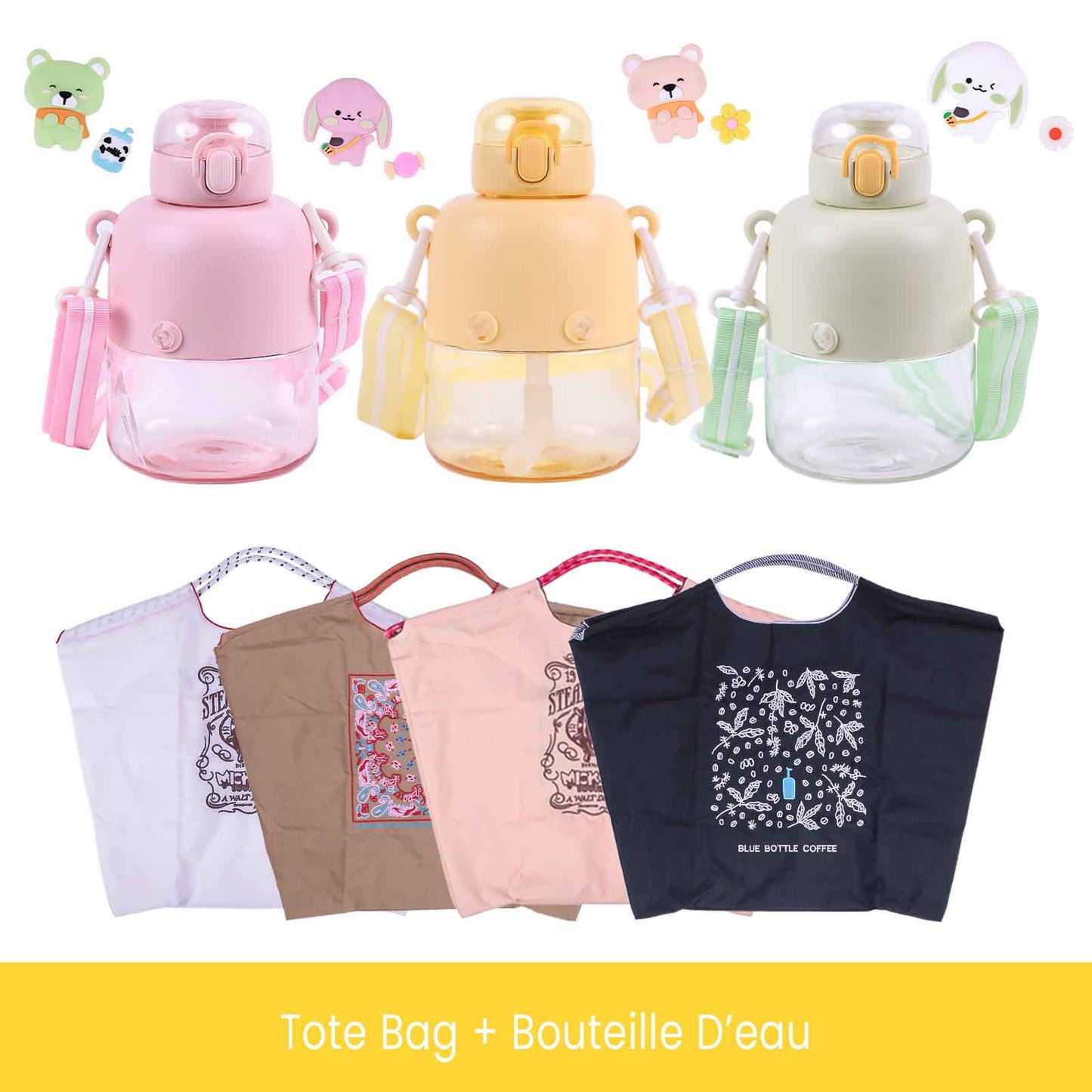 Gourde Enfant Robot + Tote Bag au Choix | Promo -19.95 DT