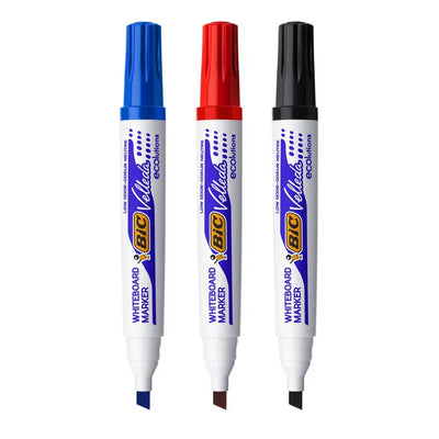 Marqueurs pour tableau blanc effaçables à sec BIC Velleda 1751 ECOlutions, pointe biseautée moyenne - Librairie Oxford City