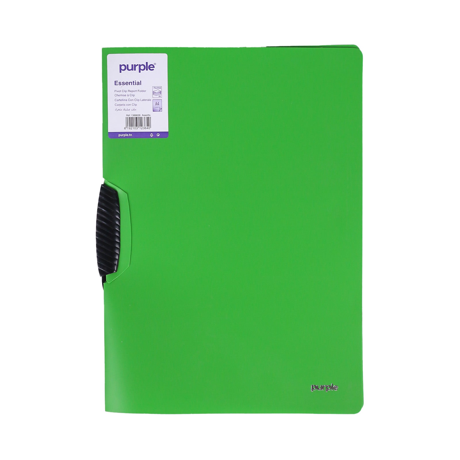 Chemise à Clip Pivotant PP A4 25 Feuilles — Purple Essential - Librairie Oxford City