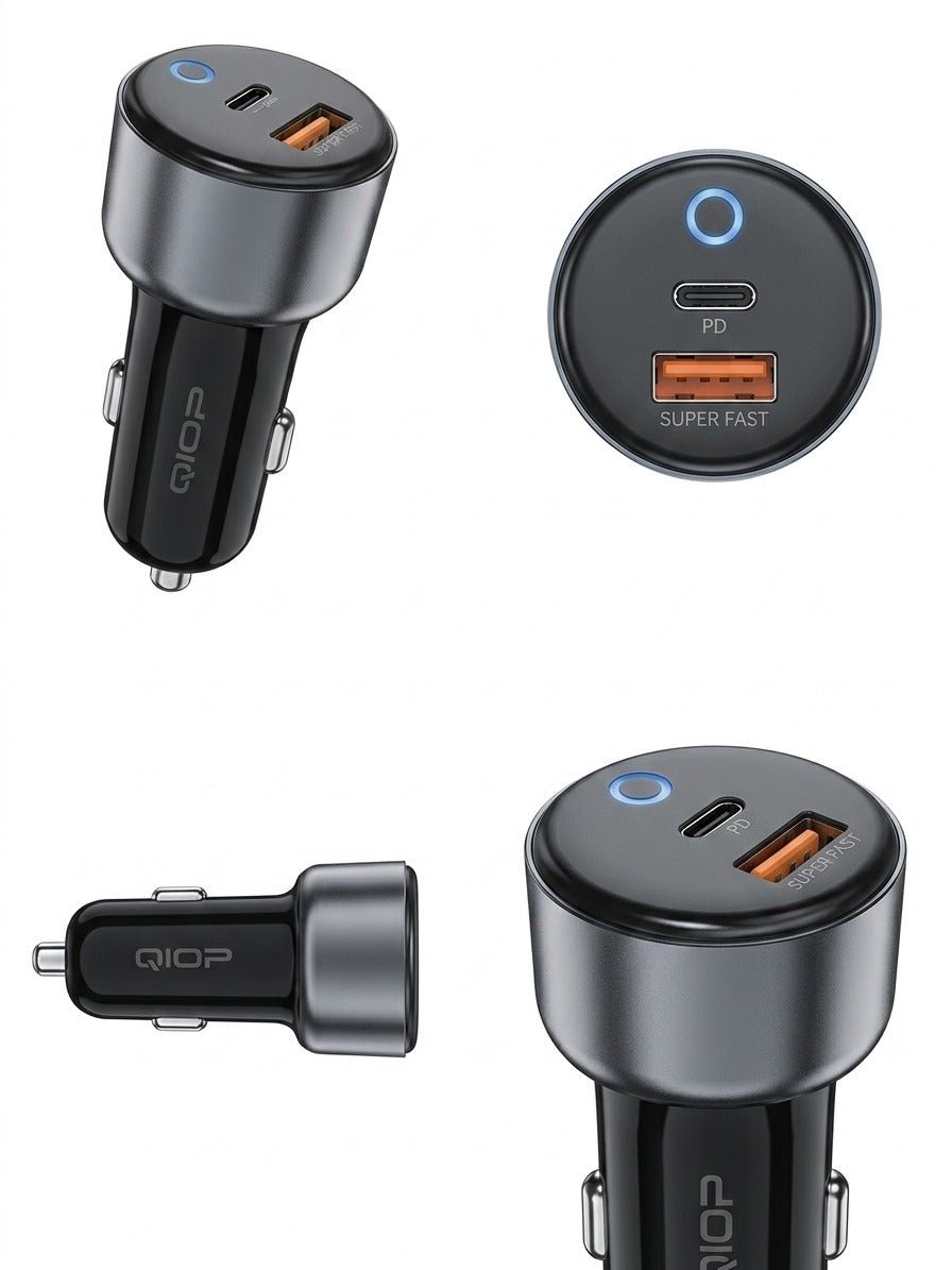 Qiop Chargeur de voiture 55w USB - A + USB - C - Librairie Oxford City
