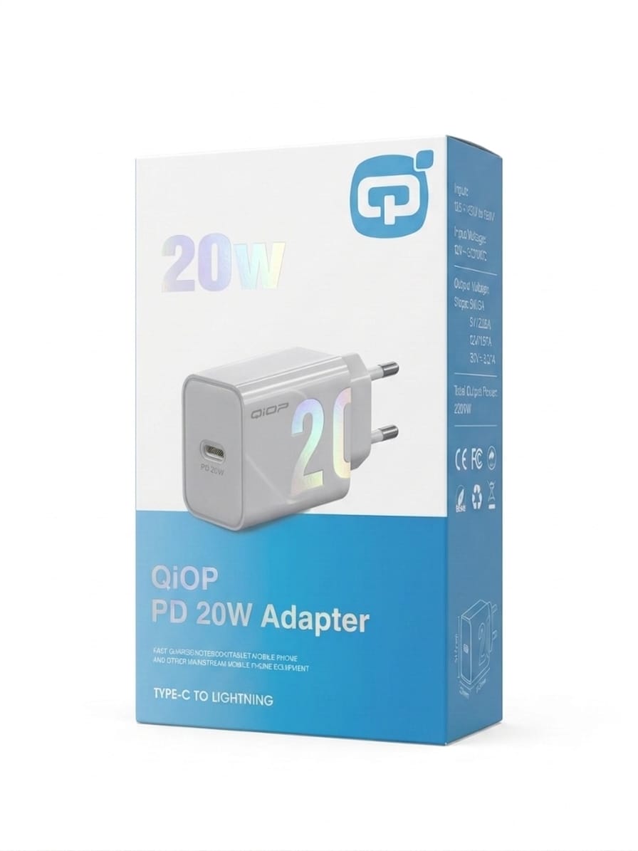 QIOP CHARGEUR PD 20W PD Type - C TO LIGHTNING - Librairie Oxford City