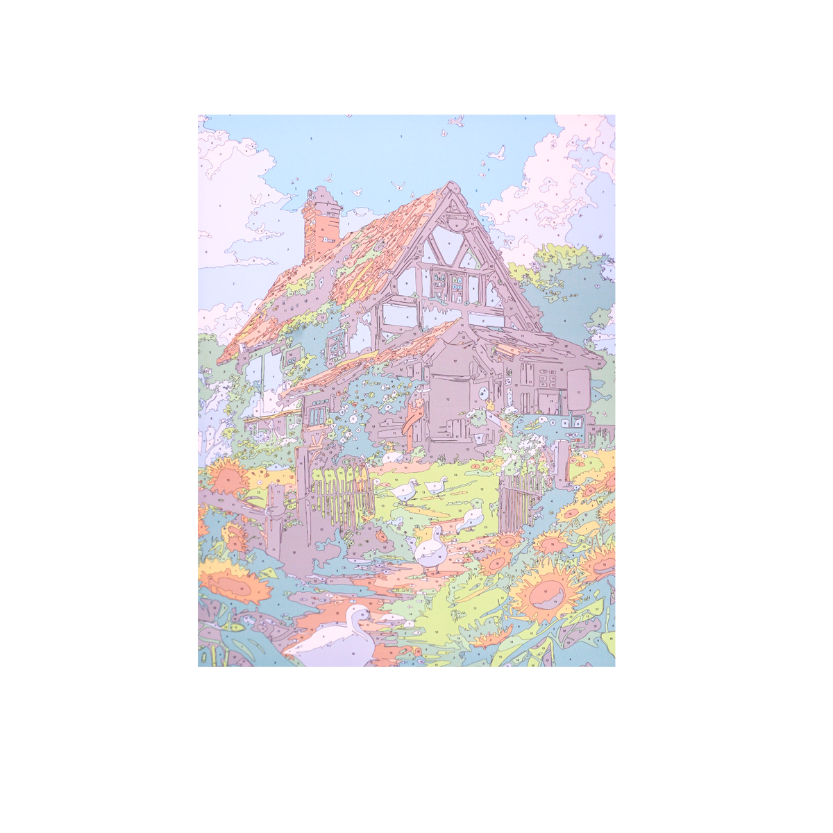 Collection Tableaux Peinture au Numéro 40x50cm — Paysages Pastel