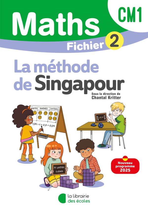 Fichier 2 Mathématiques CM1 Méthode de Singapour – couverture verte et violette