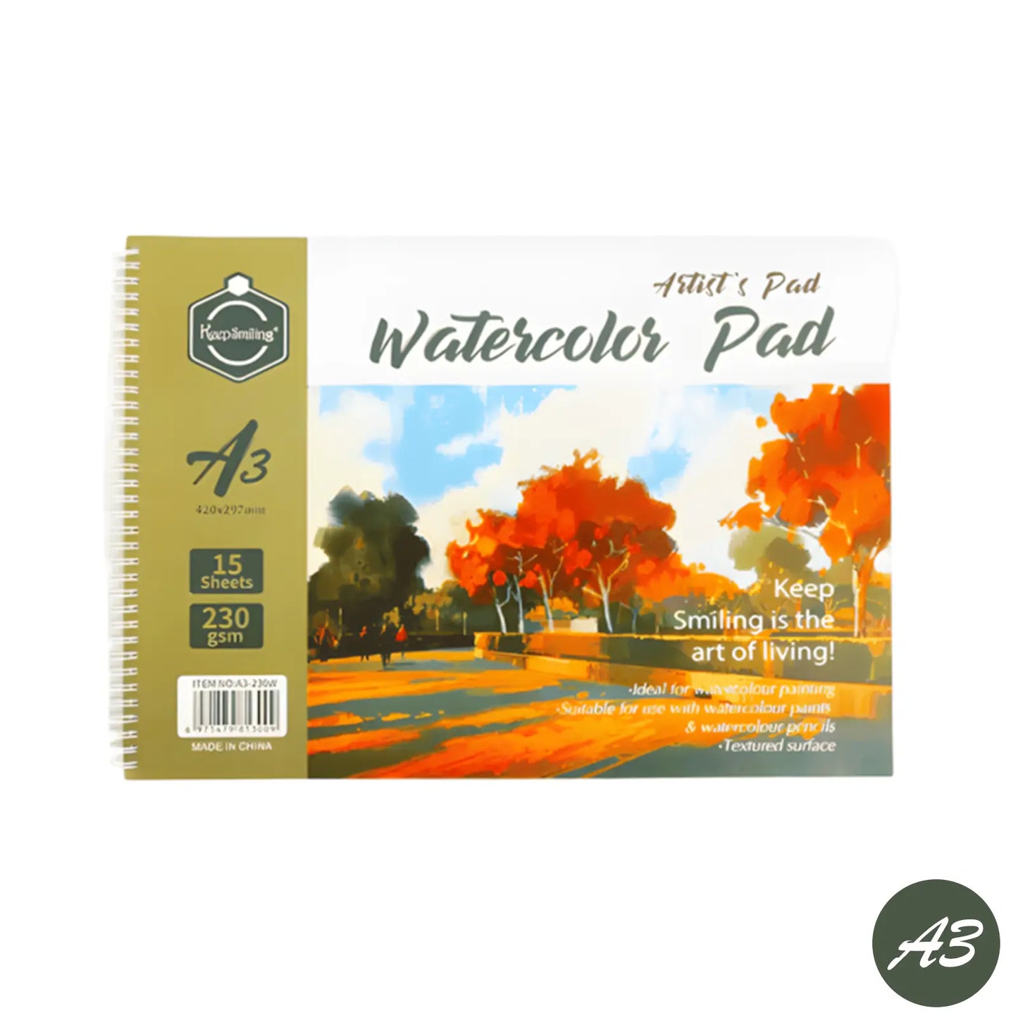 🖌️ Pack Aquarelle Complet – Pinceaux à Réservoir + Bloc Aquarelle