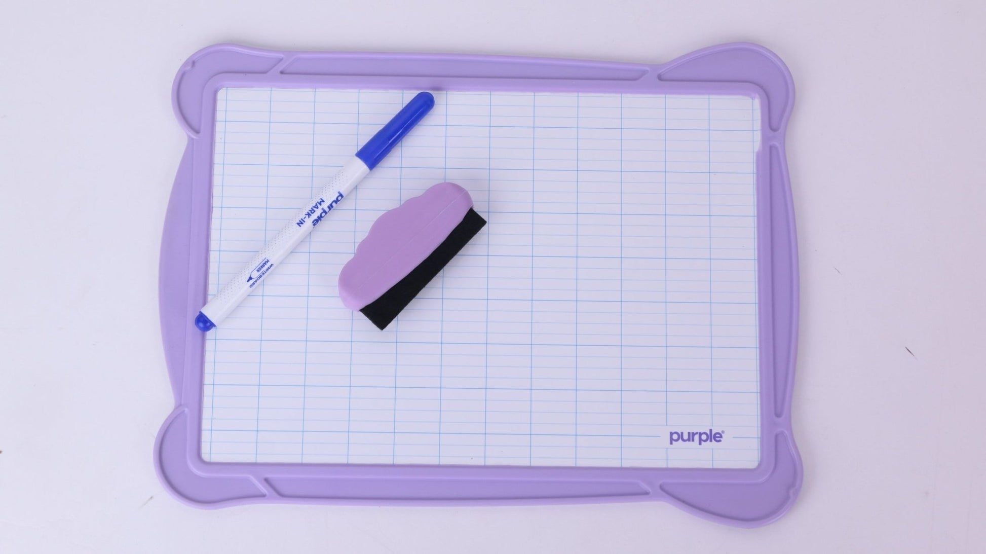 Ardoise Effaçable Purple avec Lignage Seyès — Pack Stylo + Brosse - Librairie Oxford City