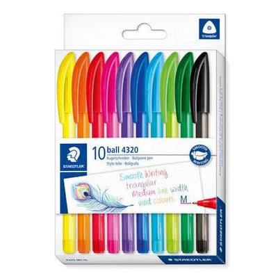 Coffret de 10 stylos STAEDTLER 1,0 mm 4320 MC10 - Librairie Oxford City