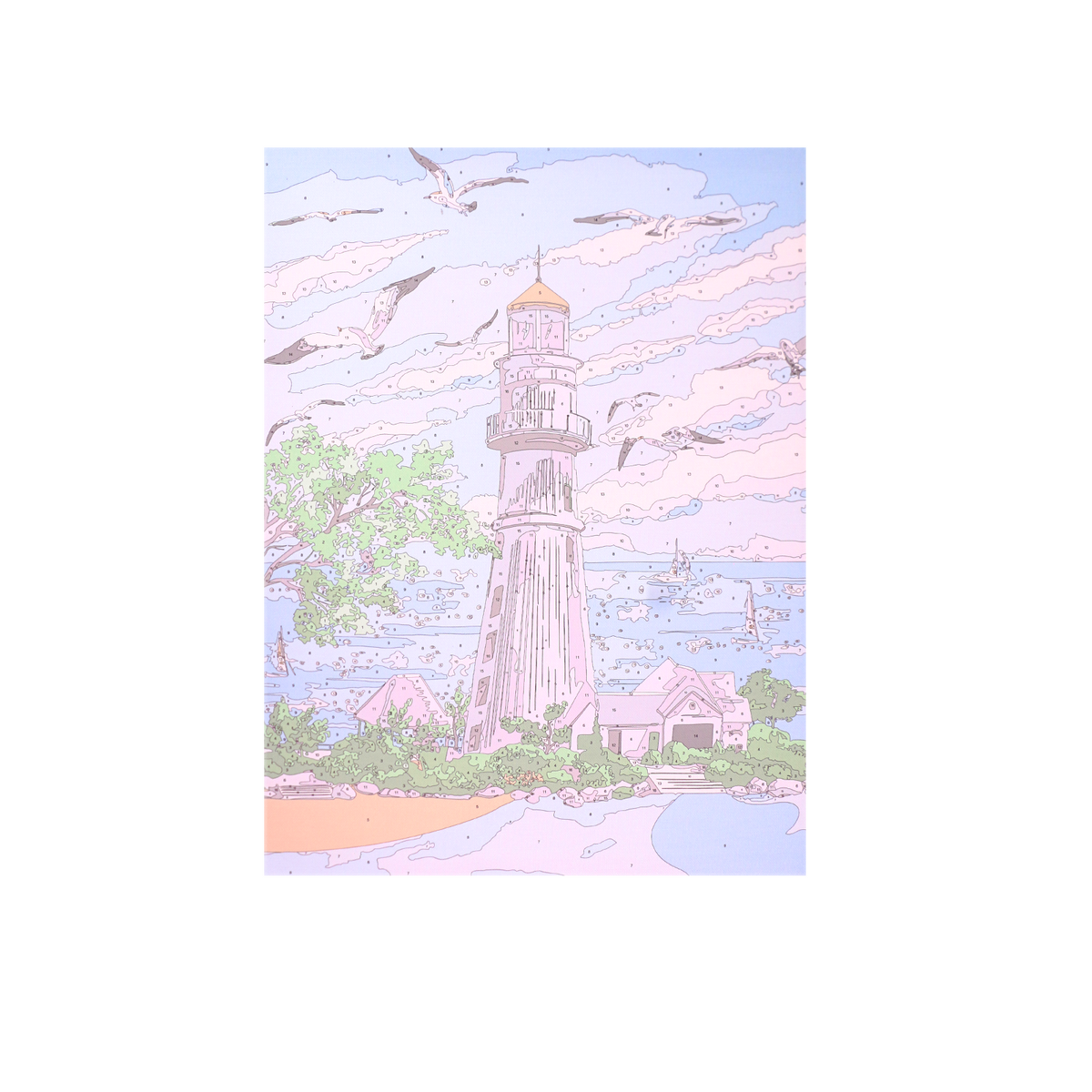 Collection Tableaux Peinture au Numéro 40x50cm — Paysages Pastel