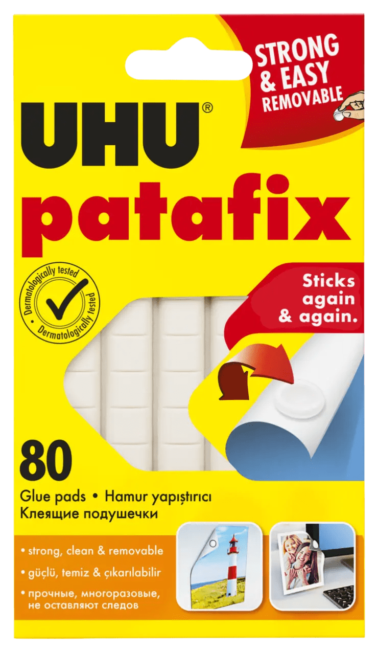 UHU Patafix - Pastilles Adhésives Repositionnables 80 Pièces - Librairie Oxford City