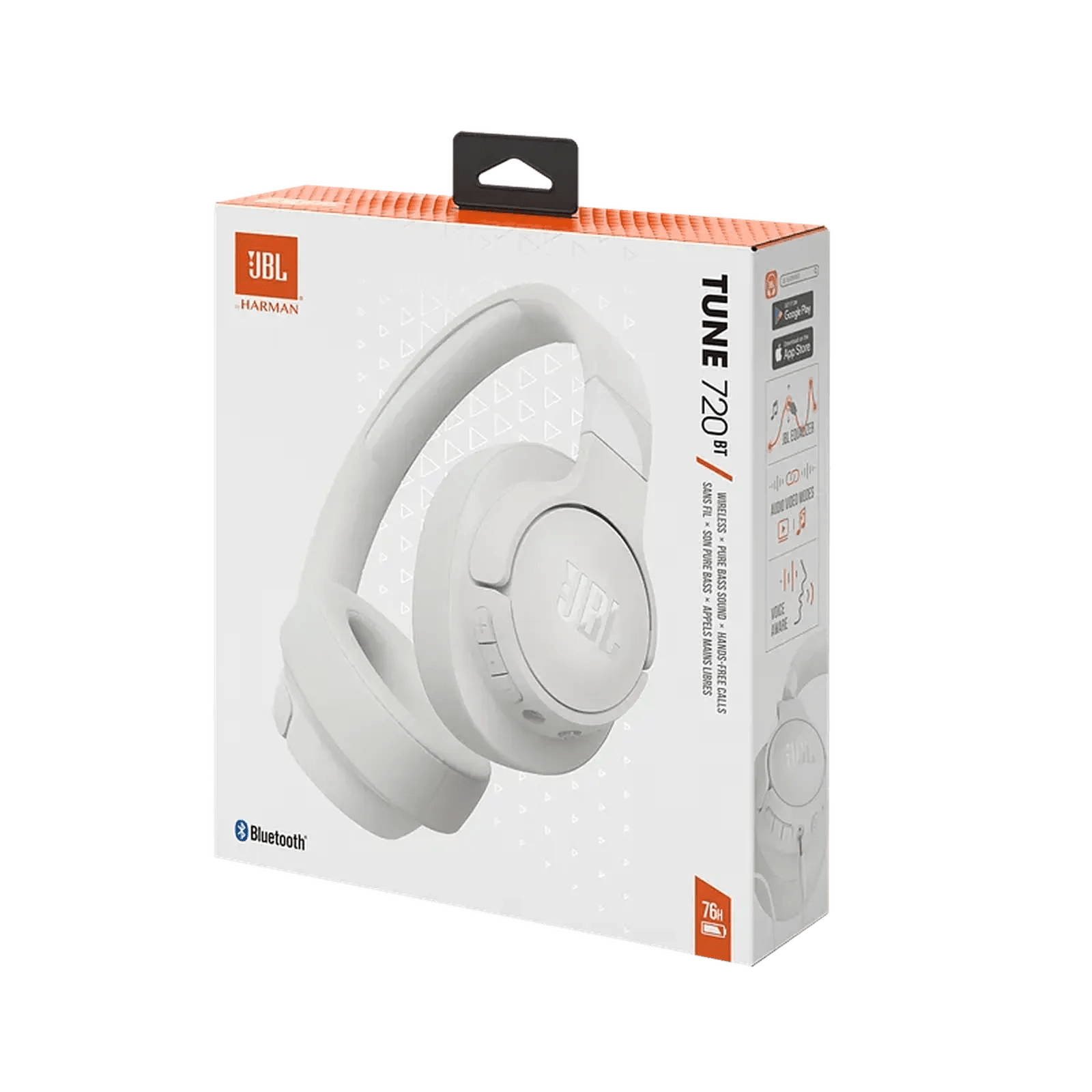 Micro Casque Sans Fil JBL Tune 720BT - Blanc - Librairie Oxford City