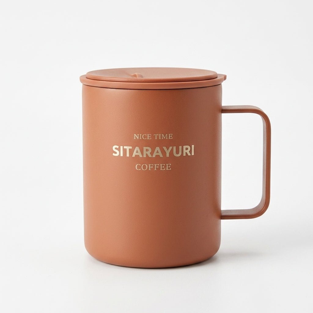 Mug Inox Sitarayuri Coffee – Tasse Isotherme avec Anse et Couvercle | Oxford City - Librairie Oxford City