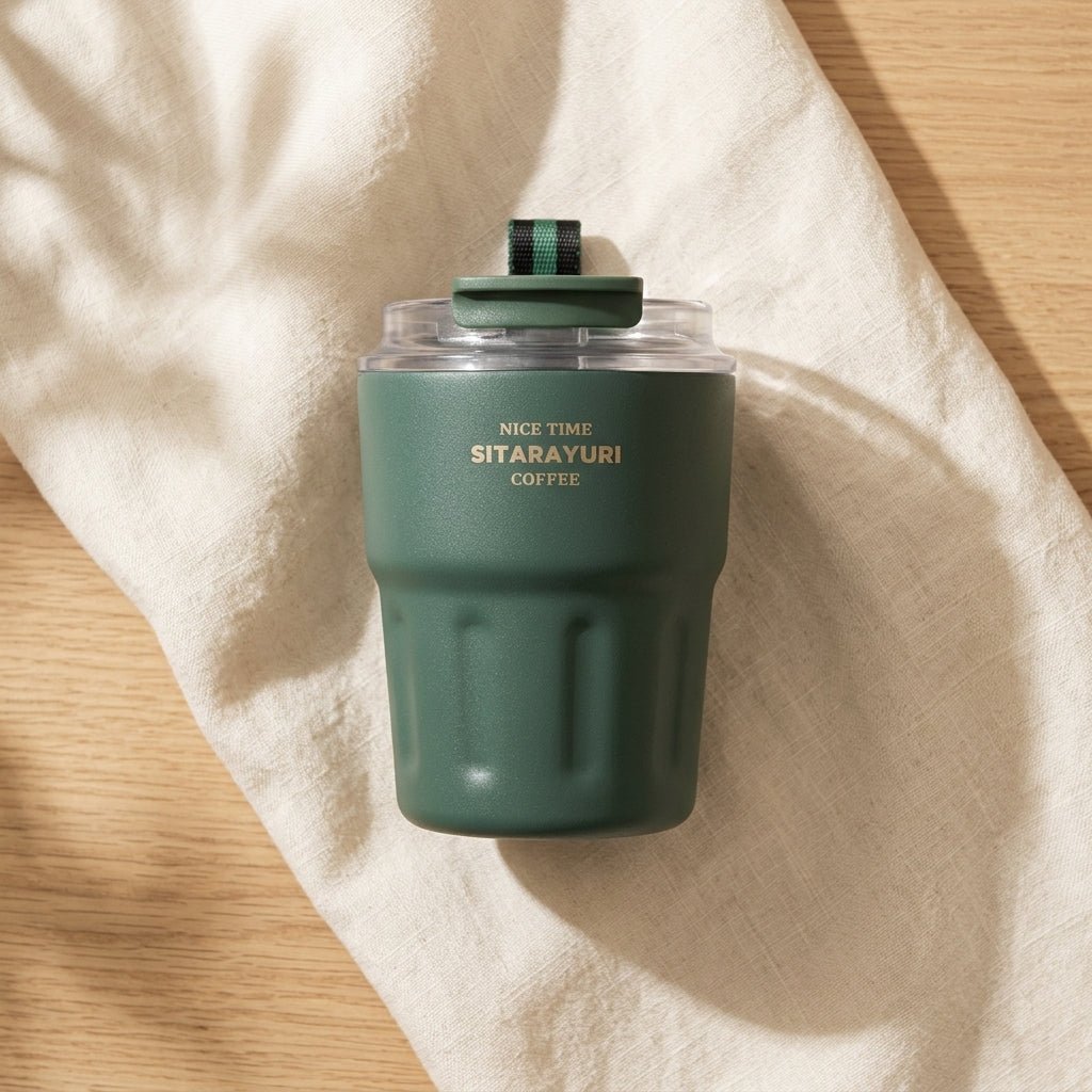 Tumbler Inox Sitarayuri Coffee – Tasse Isotherme à Emporter avec Dragonne | Oxford City - Librairie Oxford City