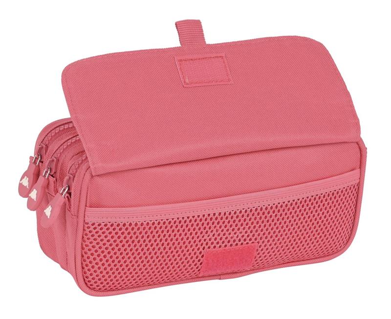 Trousse Kappa 3 Compartiments Rose — Fermeture Éclair