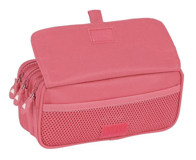 Trousse Kappa 3 Compartiments Rose — Fermeture Éclair - Librairie Oxford City