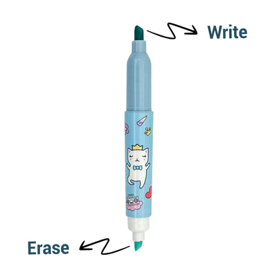 MAPED ✨ Fluo Peps 2-en-1 Licorne 🐱 Chat – Surligneur & Effaceur Magique 🌈💫