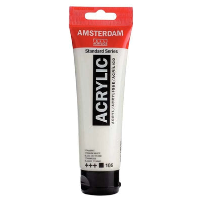 Acrylique Amsterdam 120 ml - Blanc De Titane - Librairie Oxford City